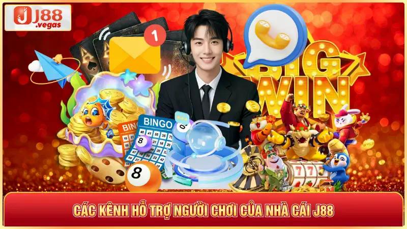 Các kênh hỗ trợ người chơi của nhà cái j88
